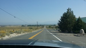 På vei fra Lake Tahoe til Yosemite