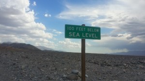 100 feet under havoverflaten i Death Valley