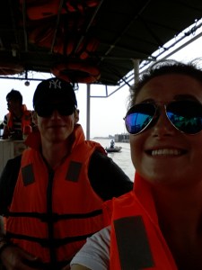 På vei til båten vår