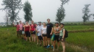 Litt av reisefølget vårt, sporty gjeng!