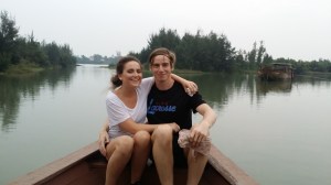 På båttur på vei hjem fra sykkelturen