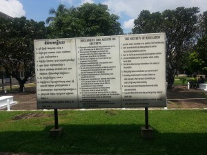 Reglene som de innsatte måtte forholde seg til