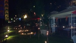 Koselig utenfor hotellet 