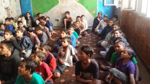 Gjengen vi hilste på i New Delhi