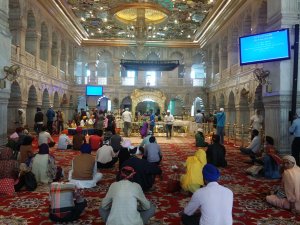 På innsiden av Sikh tempelet 