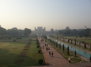 Utsikten fra Taj Mahal 