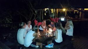 Kortspill med gjengen.