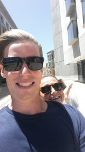 På vei hjem fra shopping i Cape Town hvor det blåste LITT..